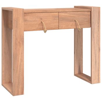 Mesa Consola De Madera Maciza De Teca 90x35x75 Cm Vidaxl