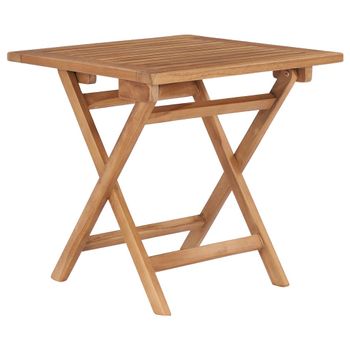 Primematik - Mesa Redonda 90 Cm Plegable Para Jardín Exterior De Madera De  Teca Certificada Kz12300 con Ofertas en Carrefour