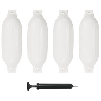 Parachoques Para Barco 4 Unidades Pvc Blanco 41x11,5 Cm Vidaxl