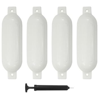 Parachoques Para Barco 4 Unidades Pvc Blanco 51x14 Cm Vidaxl