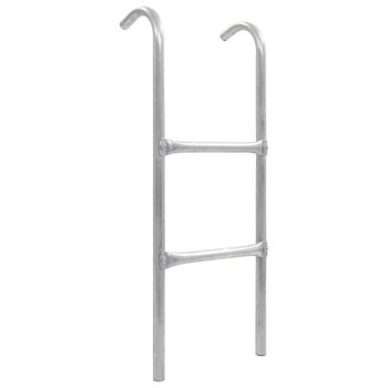 Escalera De Cama Elástica De 2 Peldaños Acero Plateado 72 Cm Vidaxl