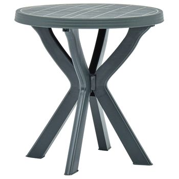 Mesa Bistro Verde Plástico Ø70 Cm Vidaxl