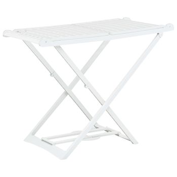 Tendedero Plegable De Plástico Blanco Vidaxl