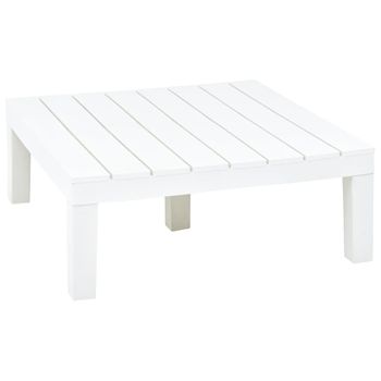 Mesa De Jardín De Plástico Blanco 78x78x31 Cm Vidaxl