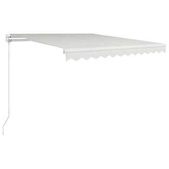 Toldo Manual Retráctil Color Crema 300x250 Cm Vidaxl