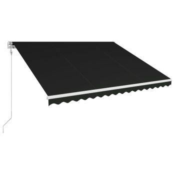 Toldo Retráctil Automático Gris Antracita 450x300 Cm Vidaxl