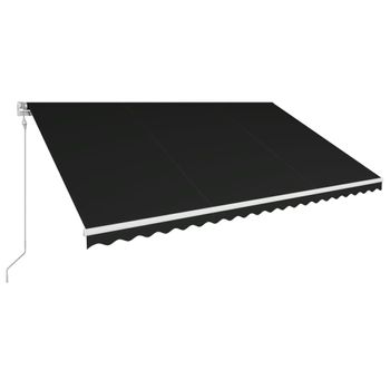 Toldo Retráctil Automático Gris Antracita 500x300 Cm Vidaxl