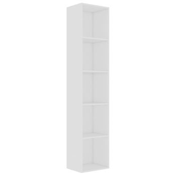 Estantería Librería Madera Contrachapada Blanco 40x30x189 Cm Vidaxl