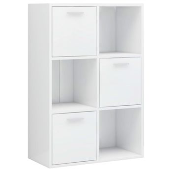 Librería Estantería Genius 2 Cajones 4 Huecos Blanco Y Gris Dormitorio  Habitación Juvenil Infantil 130x70x35cm con Ofertas en Carrefour