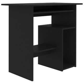 Escritorio De Madera Contrachapada Negro 80x45x74 Cm Vidaxl