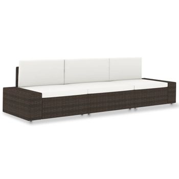 Sofá Cama Extensible 3 Plazas Con Capota Ratán Sintético Gris Vidaxl con  Ofertas en Carrefour