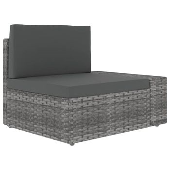 Sofá Cama Extensible 3 Plazas Con Capota Ratán Sintético Gris Vidaxl con  Ofertas en Carrefour