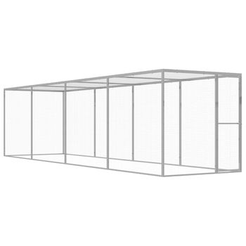 Jaula Para Gatos Acero Galvanizado 6x1,5x1,5 M Vidaxl