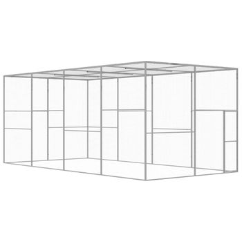 Jaula Para Gatos Acero Galvanizado 6x3x2,5 M Vidaxl