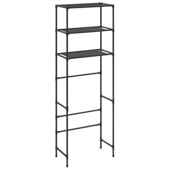 Estantería Alta Para Baño Lavadora Nordborg Metal 161 X 69 X 25 Cm Negro  [en.casa] con Ofertas en Carrefour