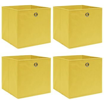 Cajas De Almacenaje 2 Unidades Tela Color Crema 43x34x23 Cm Vidaxl con  Ofertas en Carrefour