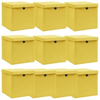 Cajas De Almacenaje 4 Uds Tela No Tejida Azul 28x28x28 Cm Vidaxl con  Ofertas en Carrefour