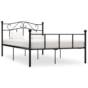 Estructura De Cama De Metal Negro 120x200 Cm Vidaxl