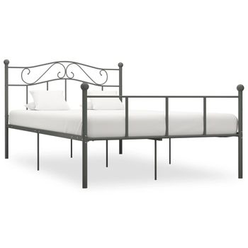 vidaXL Estructura de cama extensible metal negra 80x130/200 cm