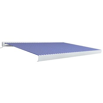 Toldo De Carrete Motorizado Azul Y Blanco 300x250 Cm Vidaxl