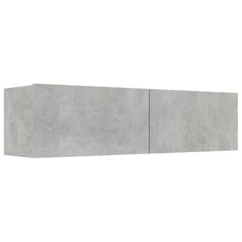 Mueble Para Tv Madera Contrachapada Gris Hormigón 120x30x30 Cm Vidaxl