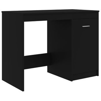 Escritorio De Madera Contrachapada Negro 100x50x76 Cm Vidaxl