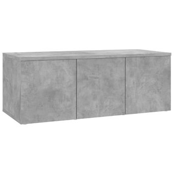 Mueble Para Tv Madera Contrachapada Gris Hormigón 80x34x30 Cm Vidaxl