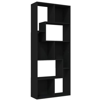 Estantería Librería Madera Contrachapada Negro 67x24x161 Cm Vidaxl