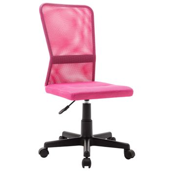 Silla De Oficina De Tela De Malla Rosa 44x52x100 Cm Vidaxl