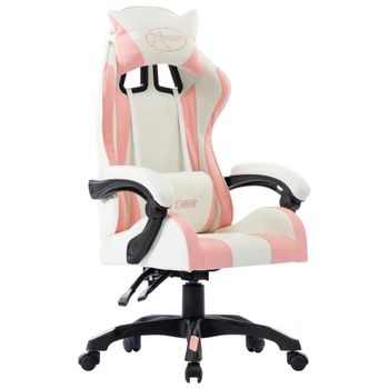 Silla Gaming De Cuero Sintético Rosa Vidaxl