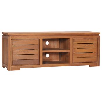 Mueble Para Tv Madera Maciza De Teca 110x30x40 Cm Vidaxl