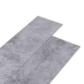 Lamas Para Suelo De Pvc Autoadhesivas Gris Cemento 5,02 M² 2 Mm Vidaxl