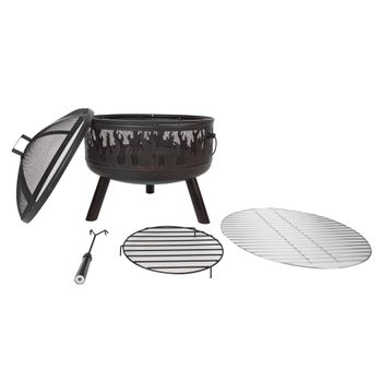 Peaktop Foso O Brasero Para Fogatas De Leña De Acero Para Jardín O Patio  Fp35 con Ofertas en Carrefour