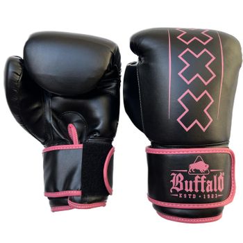 Guantes De Boxeo Buffalo Outrage Negro Con Rosa 10oz