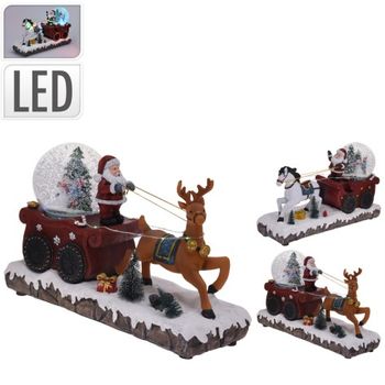 Papa Noel Carro Led 31x19 Pilas