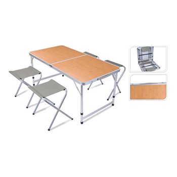 Mesa Plegable Aktive Con Asa Para Transportar, Portátil Y Compacta  60x40x25cm, De Aluminio con Ofertas en Carrefour