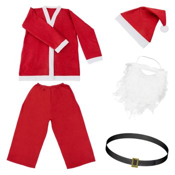 Disfraz De Papá Noel 5 Piezas Rojo/blanco De Poliéster Talla Única