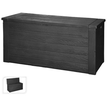 Baúl De Almacenaje Jardín Gris Oscuro Y Negro 230 L 96x53x57 Cm Vidaxl con  Ofertas en Carrefour