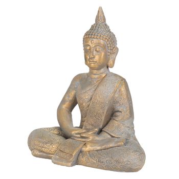 Estatua De Buda Sentado Figura De Piedra 48cm Ecd Germany