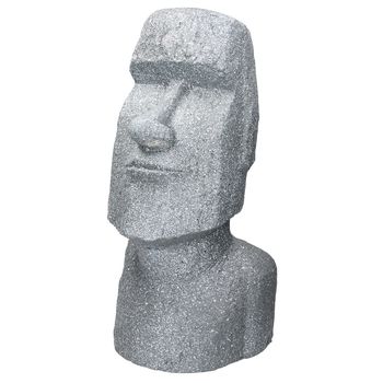 Estatua De La Cabeza De Moai Rapa Nui Tiki 56cm Gris Ecd Germany