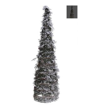 Abeto Mini Árbol De Navidad Con Luces Led Nevado 80cm