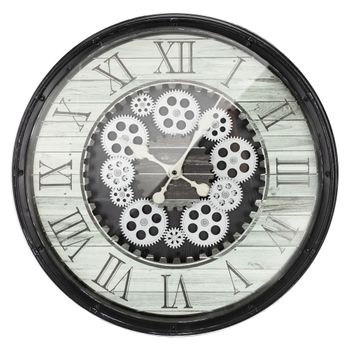 Reloj De Pared Grande Redondo Ø 48 Cm Negro Ecd Germany