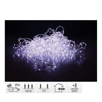 Guirnalda Soft Wire 800 Leds Blanco Frio 8 Funciones 27m