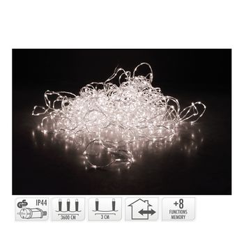 Guirnalda Soft Wire 1200 Leds Blanco Cálido 8 Funciones 39m