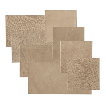 Paneles De Pared De Cuero Borret Beige Arena 32 Piezas Wallart