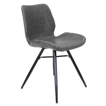 Silla De Comedor Polipiel Beau 55 X 47 X 82 Cm - Gris