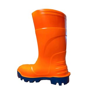 Bota Alta De Goma Impermeable Naranja Para Trabajos Thermo S5