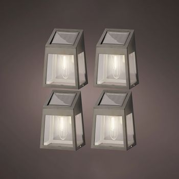 Set De 4 Apliques De Pared Solar Led 898174