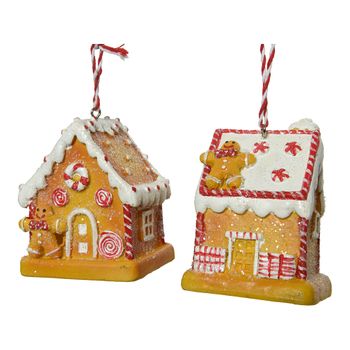 Casa Poliresina Gingerbread Diseños Surtidos 6,5x5x7cm