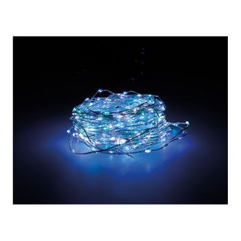 Guirnalda Micro Led Extra Dense Colores Pastel Parpadeante 14m 567l Cable Plata